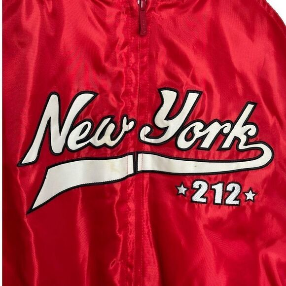Y2K Raw Blue New York Bomber Jacket - Picture 2 of 9